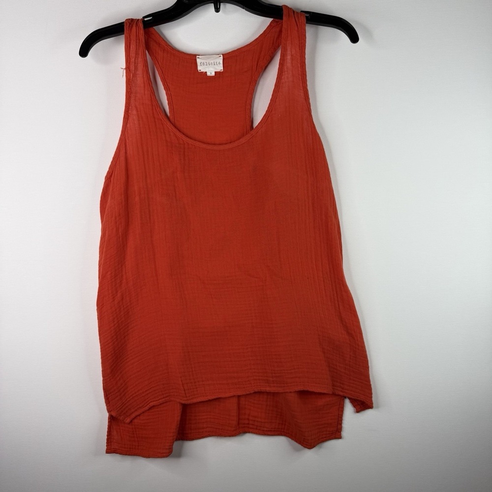 Felicite Cotton Tank Gauze Red/orange Size 2 Small